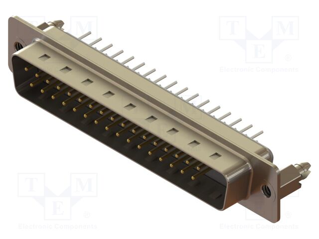 Connector: D-Sub; PIN: 37; socket; male; angled; THT; MHDD