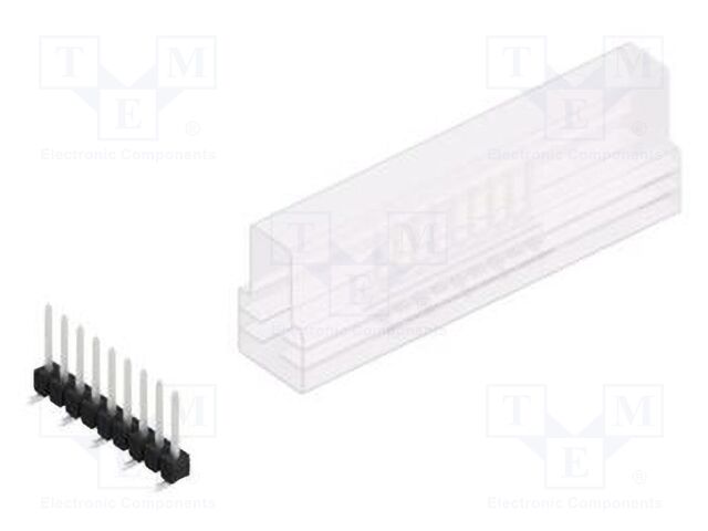Connector: pin strips; pin header; male; PIN: 9; 2.54mm; SMT; 1x9