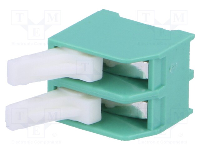 PCB terminal block; straight; 5mm; ways: 2; on PCBs; 0.5mm2; tinned