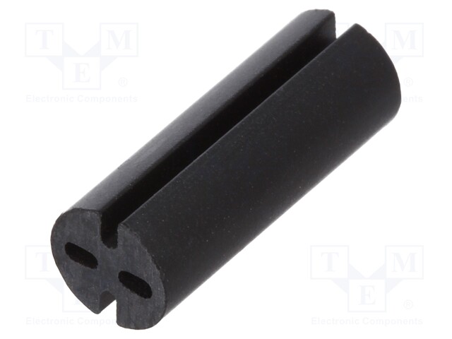 Spacer sleeve; LED; Øout: 5.1mm; ØLED: 5mm; L: 14mm; black; UL94V-0