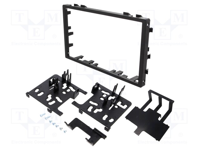 Radio mounting frame; Acura,Honda,Isuzu; 2 DIN; black
