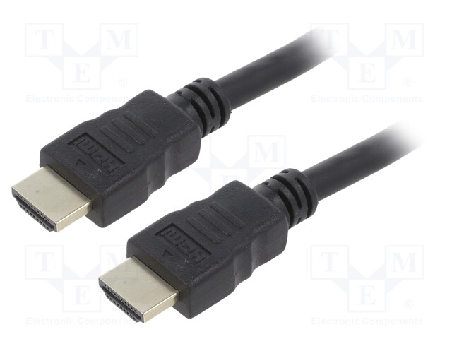 Cable; HDMI 1.4; HDMI plug,both sides; 7.5m; black; 28AWG; Core: Cu