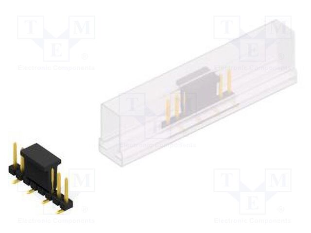 Connector: pin strips; pin header; male; PIN: 8; 2.54mm; SMT; 1x8
