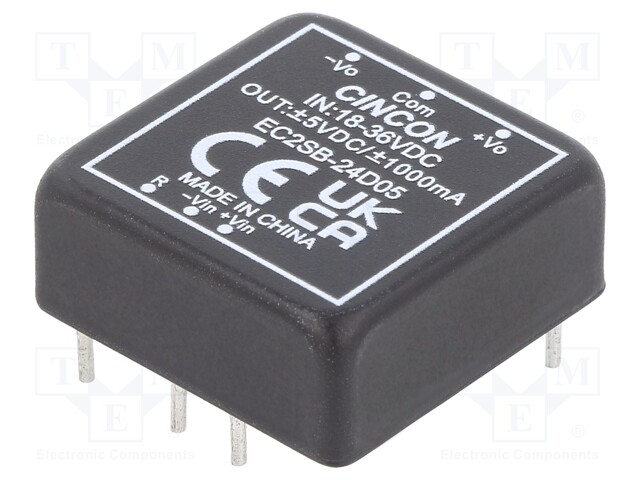 Converter: DC/DC; 10W; Uin: 9÷36V; Uout: 5VDC; Uout2: -5VDC; 18g
