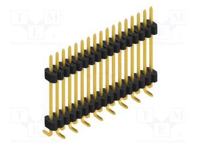 Connector: pin strips; pin header; male; PIN: 17; 1.27mm; SMT; 1x17