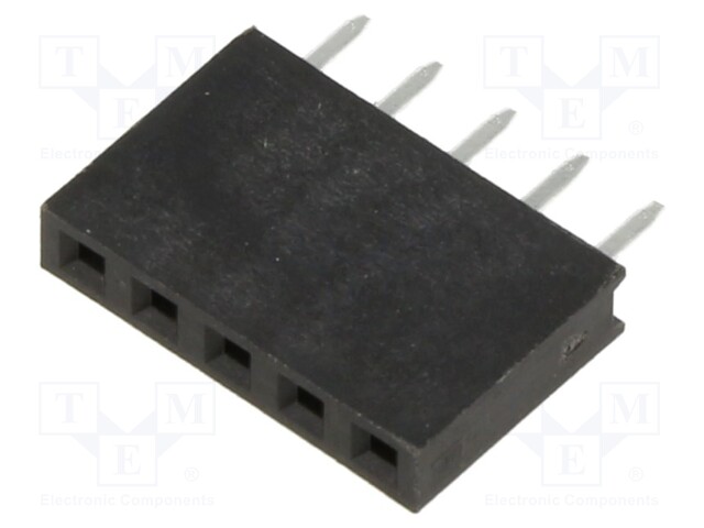 PCB Receptacle, Board-to-Board, 2.54 mm, 1 Rows, 5 Contacts, Through Hole Mount, M20 Series