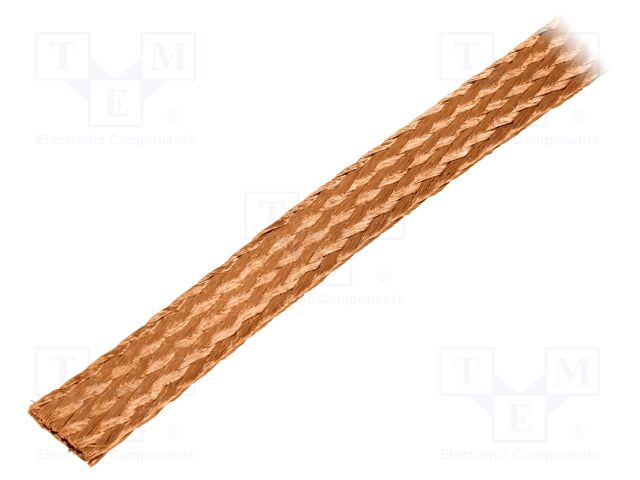 Braids; tape; Thk: 2mm; W: 16mm; 32AWG; Body dim: 16x2mm; 25m; SO/KO