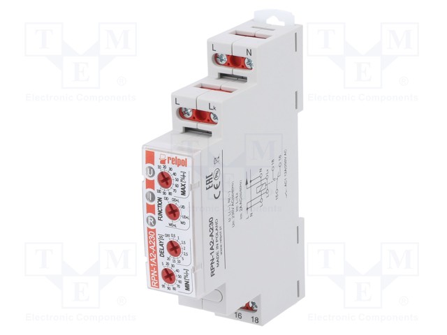 Module: current monitoring relay; AC current; 230VAC; DIN; SPDT