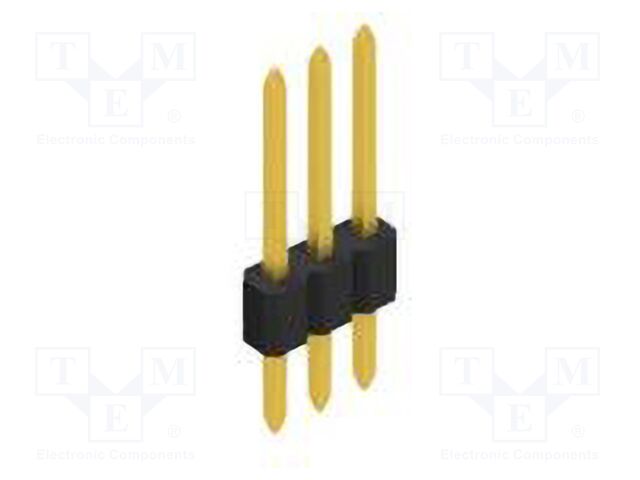 Connector: pin strips; pin header; male; PIN: 3; 1.27mm; THT; 1x3