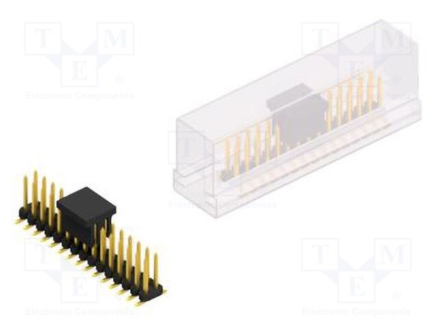 Connector: pin strips; pin header; male; PIN: 30; 2mm; SMT; 2x15