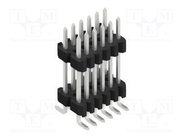 Connector: pin strips; pin header; male; PIN: 12; 1.27mm; SMT; 2x6