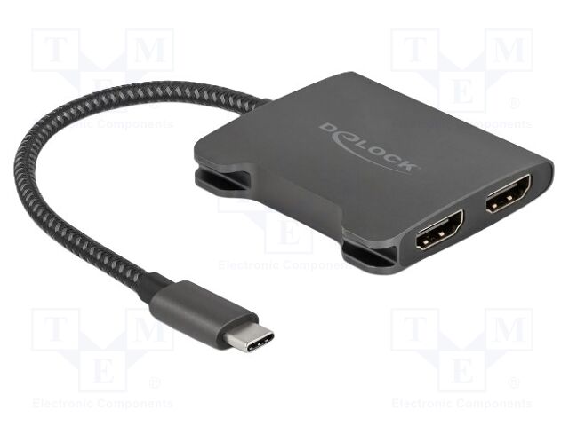 Splitter; 4K,DSC,HDCP 1.4,HDCP 2.2,HDR,UHD 2160p; 0.15m; grey