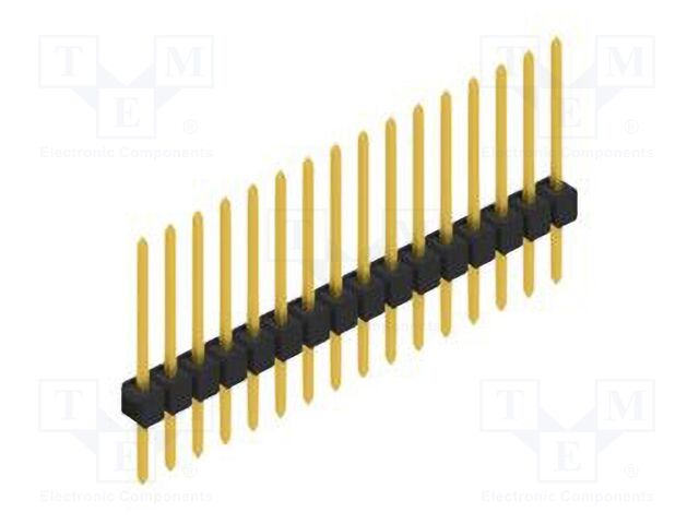 Connector: pin strips; pin header; male; PIN: 16; 2.54mm; THT; 1x16