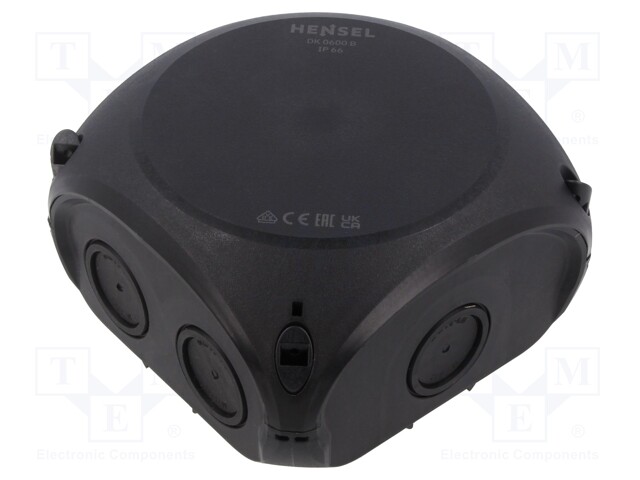 Enclosure: junction box; IP66; with membrane cable glands; black