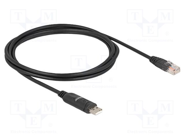 Cable; USB 2.0; RJ45 plug,USB A plug; 1.8m; black