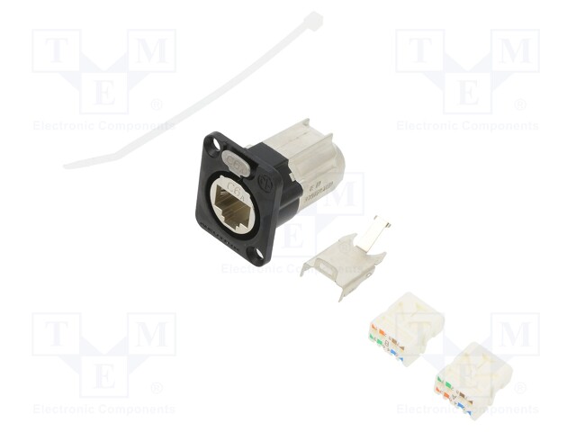 D-SHAPE CAT6A PANEL CONNECTOR SHIELDED IDC TERMINATION