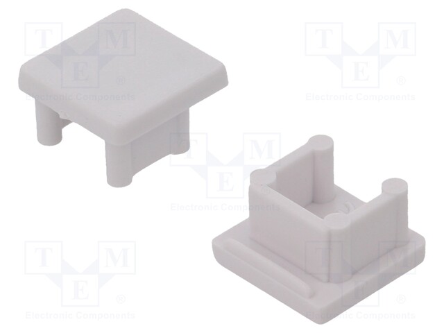 Cap for LED profiles; white; ABS; Application: SMART10