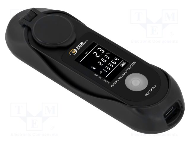 Meter: refractometer; LCD; 0÷100%,1,326÷1,48nD; Temp: 0÷40°C; IP65