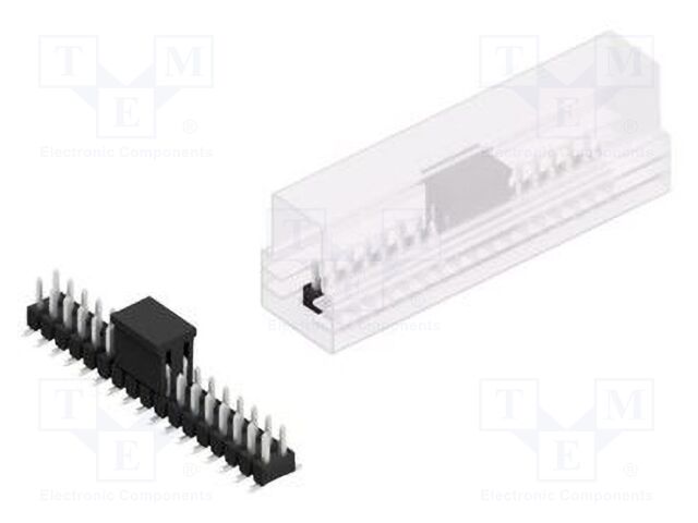 Connector: pin strips; pin header; male; PIN: 34; 2.54mm; SMT; 2x17
