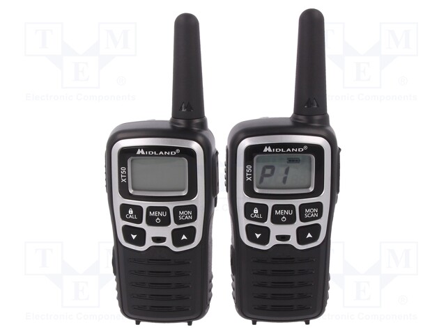 Radiotelephone; low battery indicator; Channels:24; 446MHz; 2km