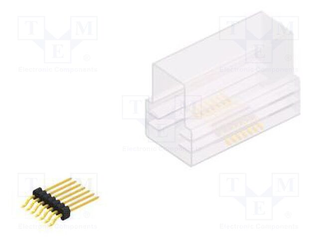 Connector: pin strips; pin header; male; PIN: 7; 1.27mm; SMT; 1x7