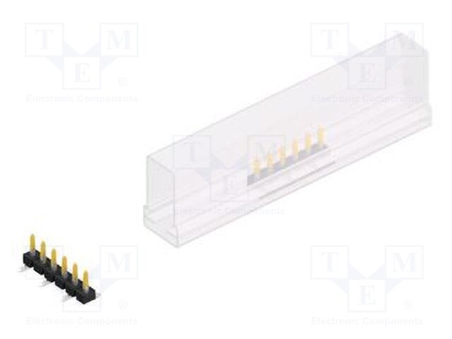 Connector: pin strips; pin header; male; PIN: 6; 2.54mm; SMT; 1x6