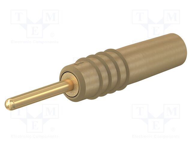 Connector: 1mm banana; plug; brown; 60VDC; 6A; soldered; 19mm; 30VAC