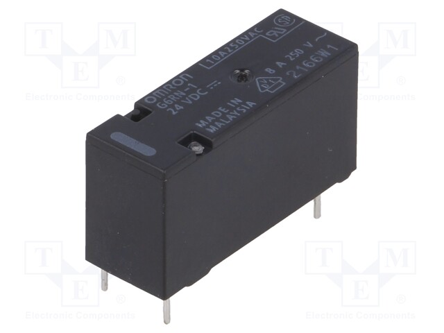 Relay: electromagnetic; SPDT; Ucoil: 24VDC; 8A/250VAC; 5A/30VDC