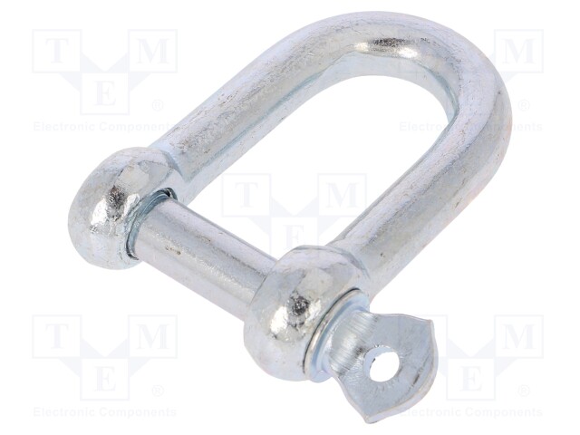 Dee shackle; steel; for rope; zinc; Size: 12mm