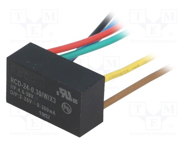 Converter: DC/DC; Uin: 4.5÷36V; Uout: 2÷35VDC; Iout: 300mA; 6.8g