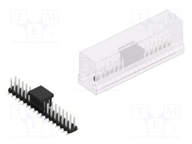 Connector: pin strips; pin header; male; PIN: 34; 2mm; SMT; 2x17