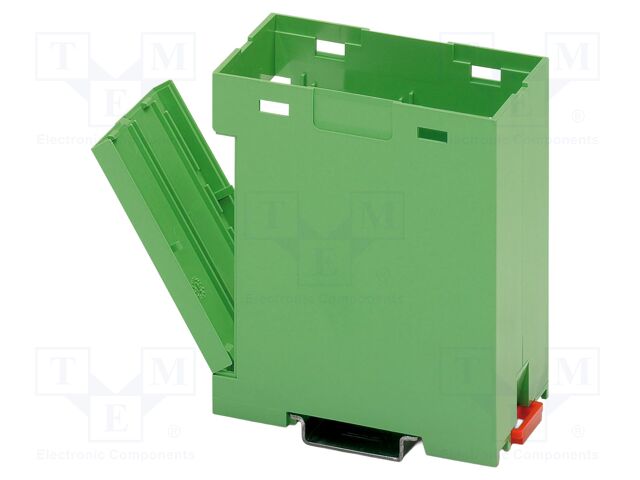 Enclosure base; green; UL94HB; EG 45; for DIN rail mounting