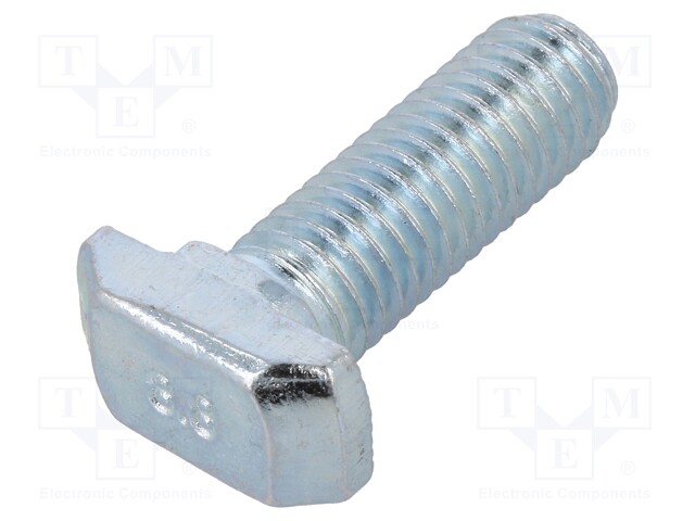 Screw; for profiles; Width of the groove: 8mm; L: 25mm; steel; zinc