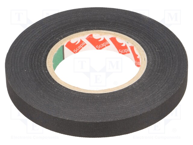 Tape: fixing; W: 9mm; L: 30m; D: 0.14mm; black; rubber; -40÷125°C; 38%