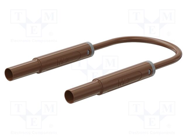 Test lead; 19A; banana plug 4mm,both sides; insulated; Len: 2m