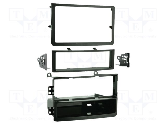 Radio frame; Nissan; 2 DIN; black