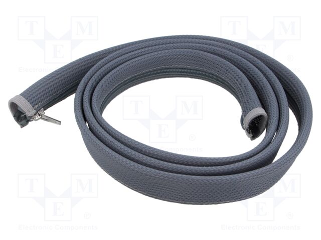 Cable box; multi use; grey; L: 2m; polyester; Ø: 20mm