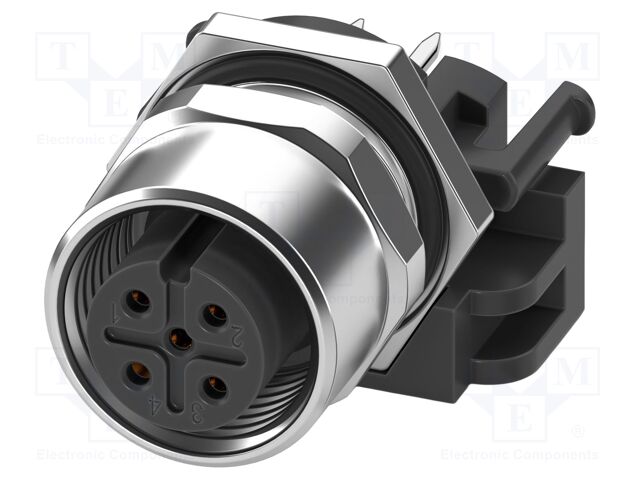 Connector: M12; socket; PIN: 5; female; 60V; straight; IP67; THT; 4A