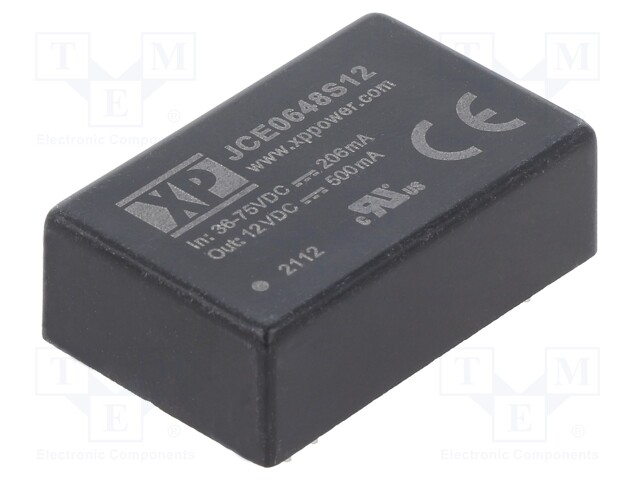 Converter: DC/DC; 6W; 12VDC; OUT: 1