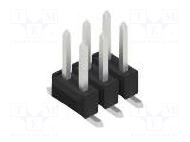 Connector: pin strips; pin header; male; PIN: 6; 2.54mm; SMT; 2x3