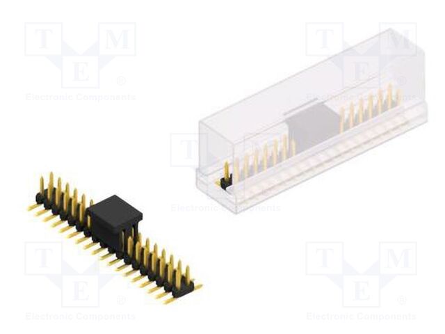 Connector: pin strips; pin header; male; PIN: 36; 2mm; SMT; 2x18