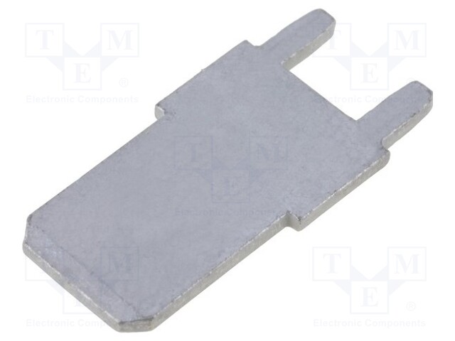 Terminal: flat; 6.3mm; 0.8mm; male; THT; brass; tinned; straight