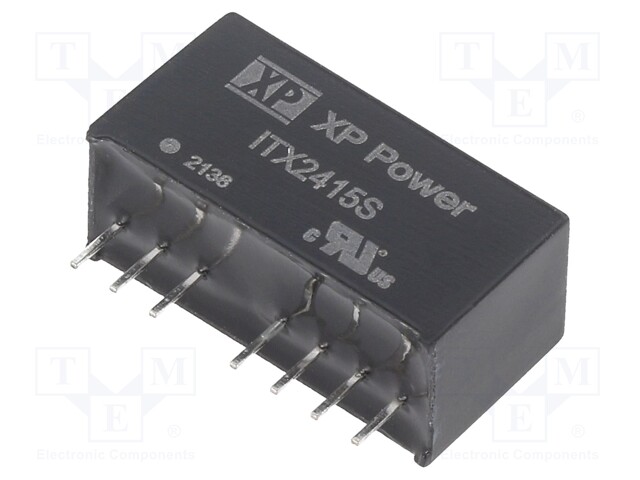 Isolated Board Mount DC/DC Converter, 2:1 Input, ITE, 2 Output, 6 W, 15 V, 200 mA, -15 V