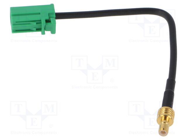 Cable; GT16 female; black; straight; 0.12m