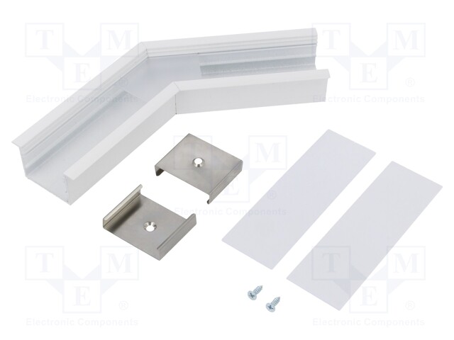 Connector 135°; white; aluminium; Application: VARIO30-07