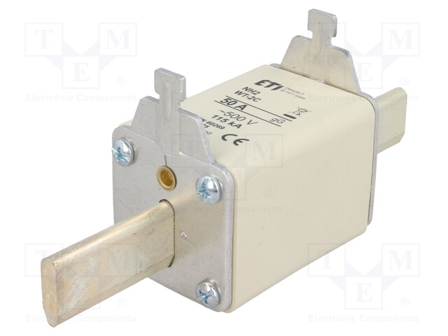 Fuse: fuse; gG; 50A; 500VAC; ceramic,industrial; NH2C; WT-NH