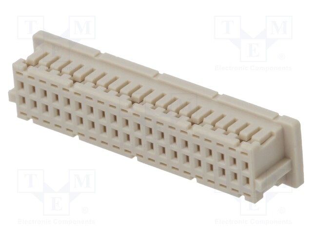 Plug; wire-board; female; DF20; 1mm; PIN: 40; w/o contacts; straight