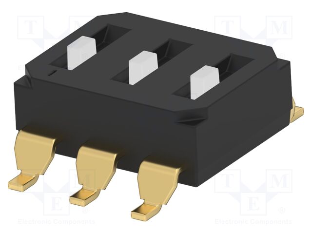 Switch: DIP-SWITCH; Poles number: 3; OFF-ON; 0.025A/24VDC; Pos: 2