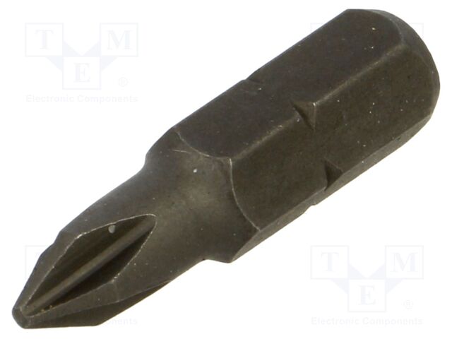 Screwdriver bit; Phillips; PH1; Overall len: 25mm
