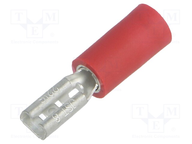 Terminal: flat; 2.8mm; 0.8mm; female; 0.5÷1.5mm2; crimped; red